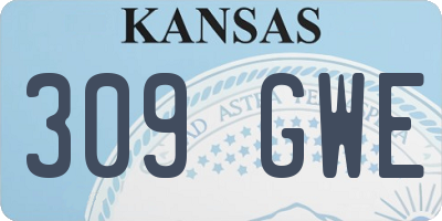 KS license plate 309GWE