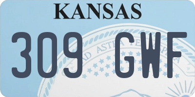 KS license plate 309GWF