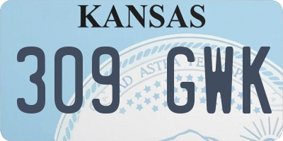 KS license plate 309GWK