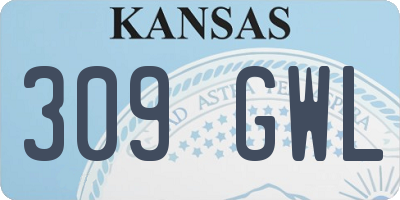KS license plate 309GWL