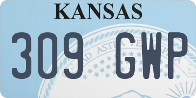 KS license plate 309GWP