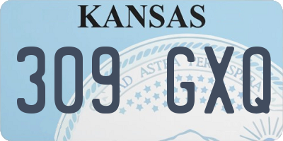 KS license plate 309GXQ