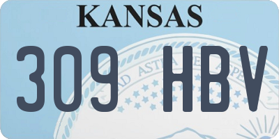 KS license plate 309HBV