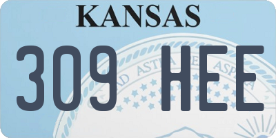 KS license plate 309HEE
