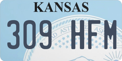 KS license plate 309HFM