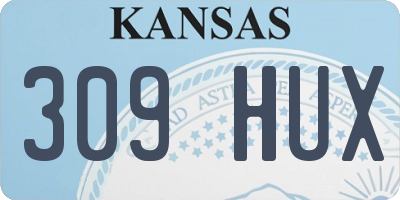 KS license plate 309HUX