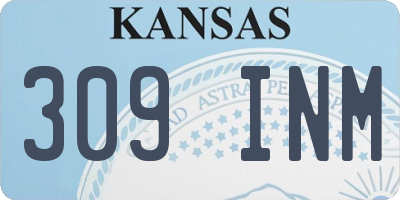 KS license plate 309INM