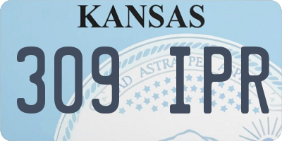 KS license plate 309IPR