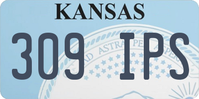 KS license plate 309IPS