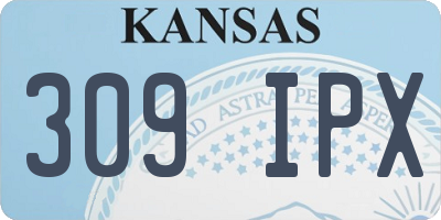 KS license plate 309IPX