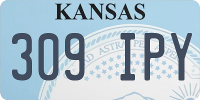 KS license plate 309IPY