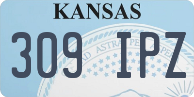KS license plate 309IPZ
