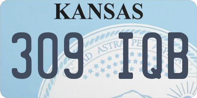 KS license plate 309IQB