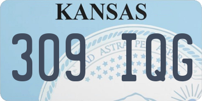 KS license plate 309IQG