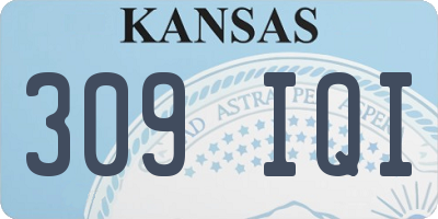 KS license plate 309IQI