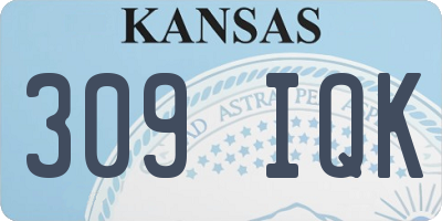 KS license plate 309IQK