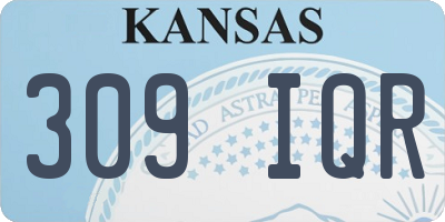 KS license plate 309IQR