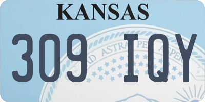 KS license plate 309IQY