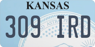 KS license plate 309IRD