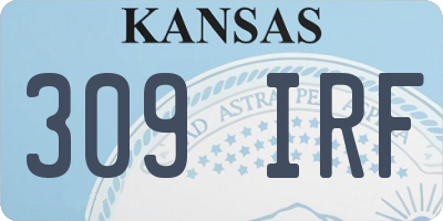 KS license plate 309IRF