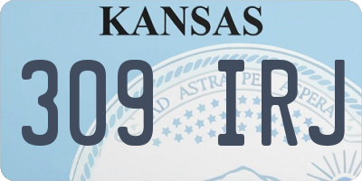 KS license plate 309IRJ