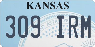 KS license plate 309IRM