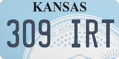 KS license plate 309IRT