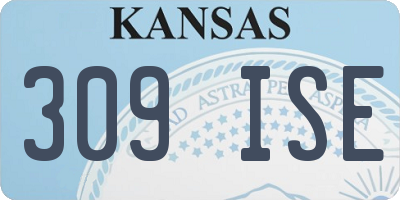KS license plate 309ISE