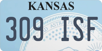 KS license plate 309ISF