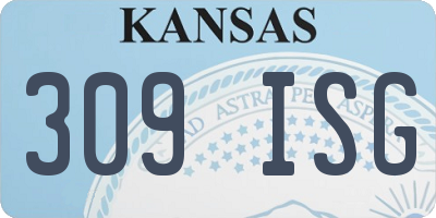 KS license plate 309ISG