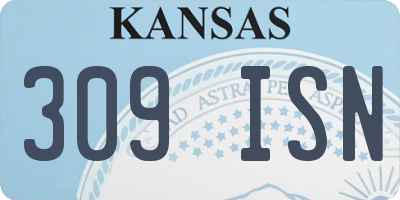 KS license plate 309ISN