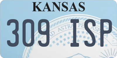 KS license plate 309ISP