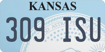 KS license plate 309ISU