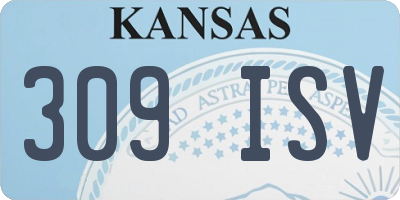 KS license plate 309ISV