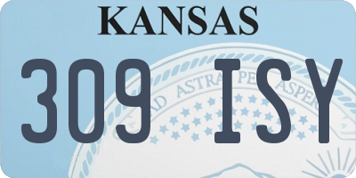 KS license plate 309ISY
