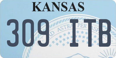 KS license plate 309ITB
