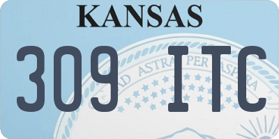 KS license plate 309ITC