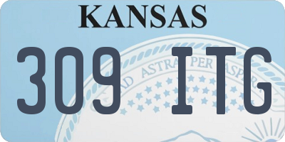 KS license plate 309ITG