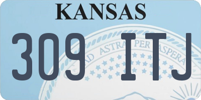 KS license plate 309ITJ