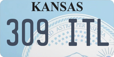 KS license plate 309ITL