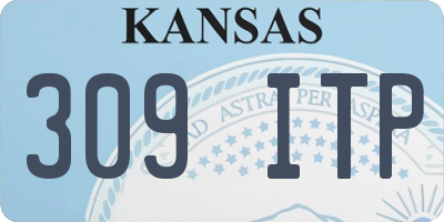 KS license plate 309ITP