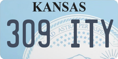 KS license plate 309ITY