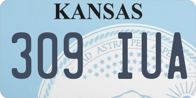 KS license plate 309IUA