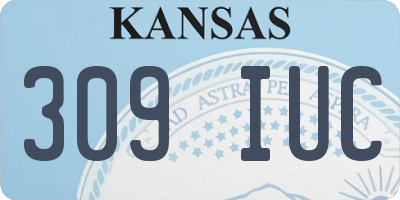 KS license plate 309IUC