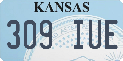 KS license plate 309IUE