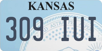KS license plate 309IUI