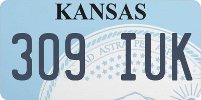 KS license plate 309IUK