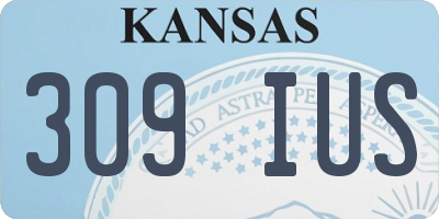 KS license plate 309IUS