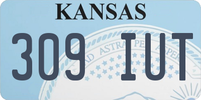 KS license plate 309IUT