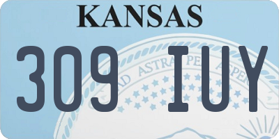 KS license plate 309IUY